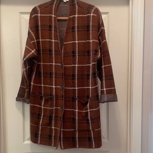 LOFT Plaid Brown‎ Women's Blazer